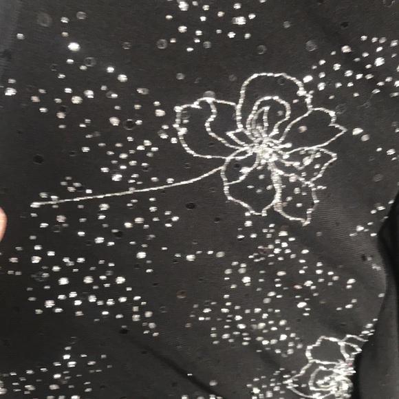 Tawny black and silver sparkle front ruffle high low formal dress - Picture 5 of 5